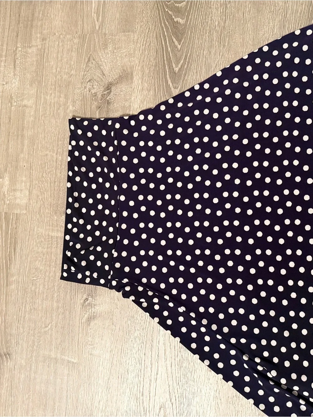LuLaRoe Navy and White Polka Dot Circle Skirt